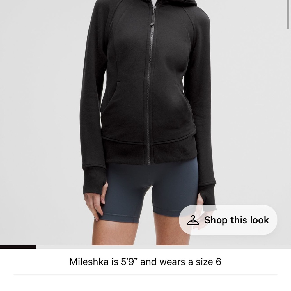 Lululemon Women's Black Zip-Up Hoodie